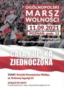 11.09.2021 Poznań – Ogólnopolski Marsz Wolności